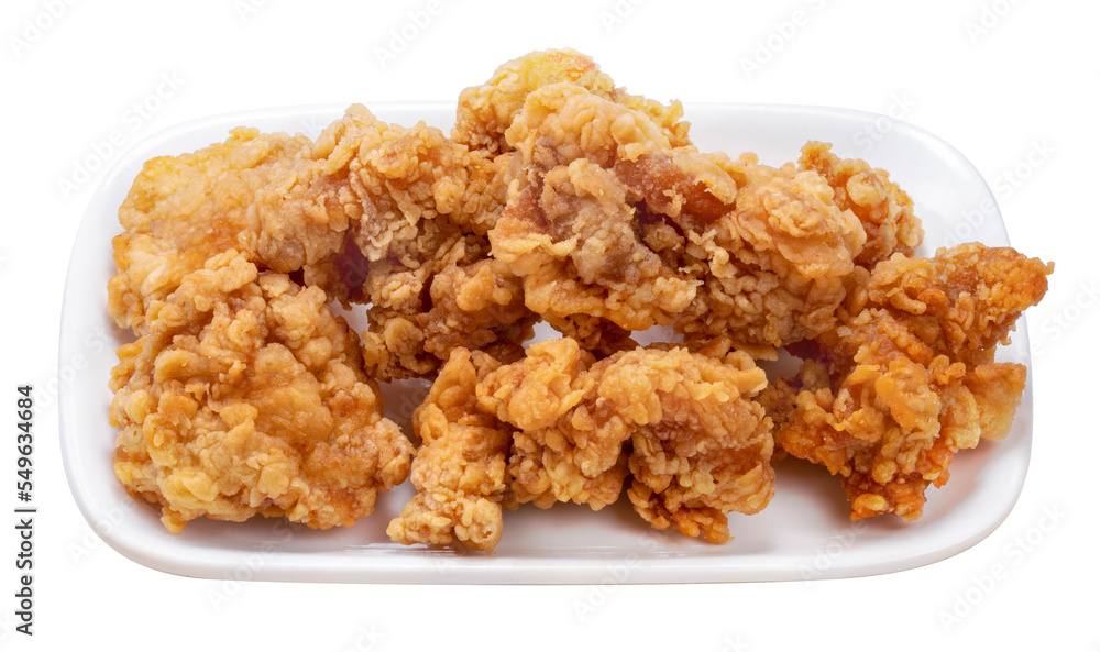 Fried chicken isolated on white dish With clipping path, Fried chicken on white background.PNG FGile. Fried chicken isolated on white dish With clipping path, Fried chicken on white background.PNG FGile.