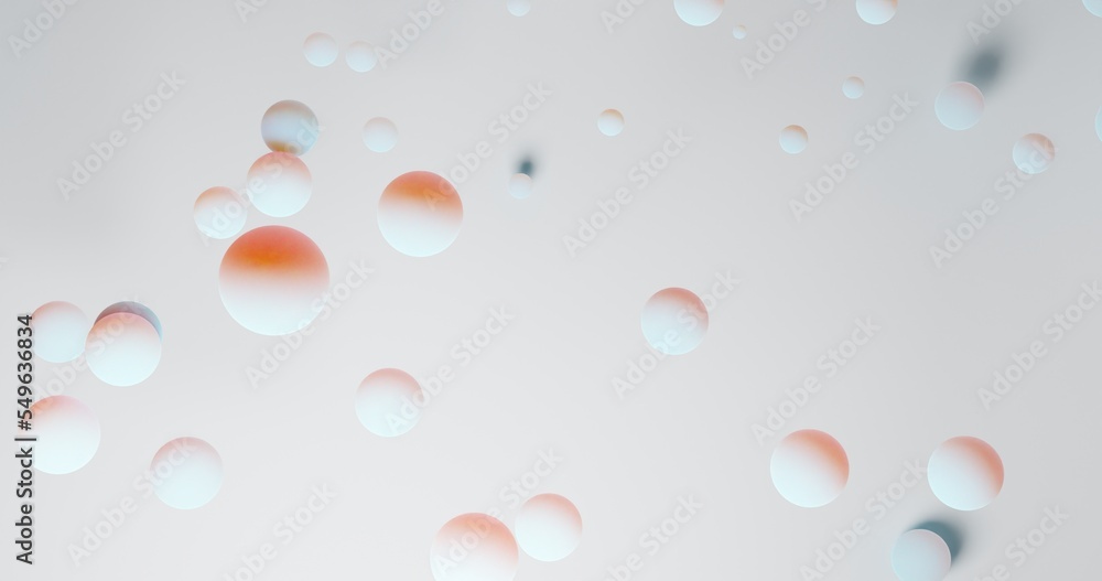 Abstract background using sporadically scattered soft white sphere pattern, has a shadow effect, 3d rendering, and size 4K Abstract background using sporadically scattered soft white sphere pattern, has a shadow effect, 3d rendering, and size 4K