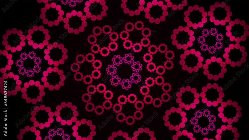 Broadcast Spinning Hi-Tech Illuminated Flower Patterns, Magenta, Events, 3D, Loopable, 4K Broadcast Spinning Hi-Tech Illuminated Flower Patterns, Magenta, Events, 3D, Loopable, 4K