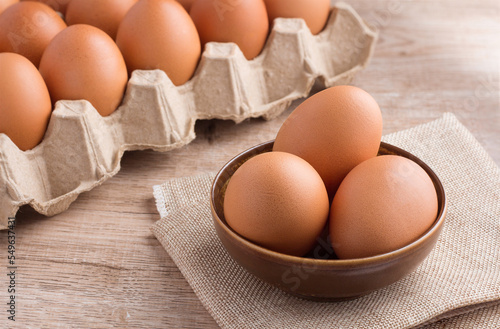 storage of fresh egg for cooking , selection chicken egg