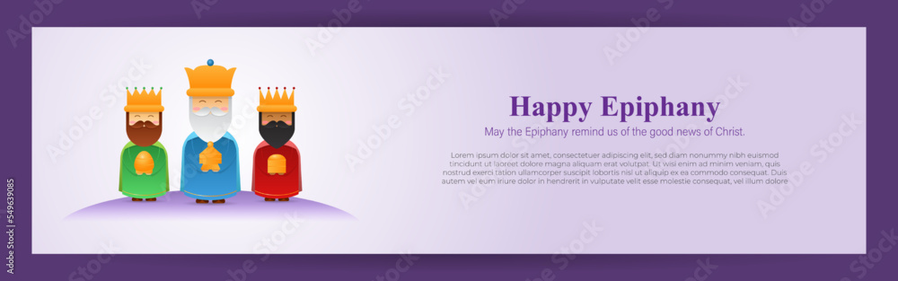 Vector illustration of Happy Epiphany Christian festival three wise men Vector illustration of Happy Epiphany Christian festival three wise men