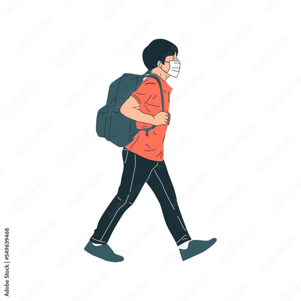 illustration of a schoolboy studying, a schoolboy character with a simple design illustration of a schoolboy studying, a schoolboy character with a simple design