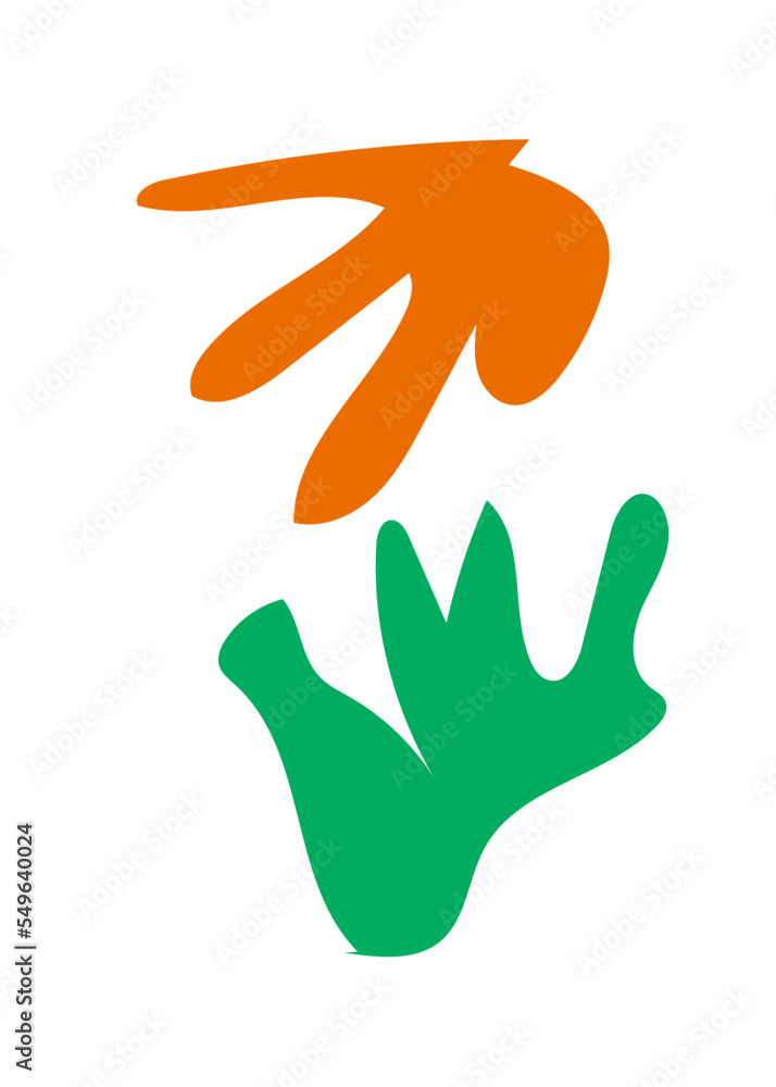 Obraz premium Orange Green Abstracts Shape 