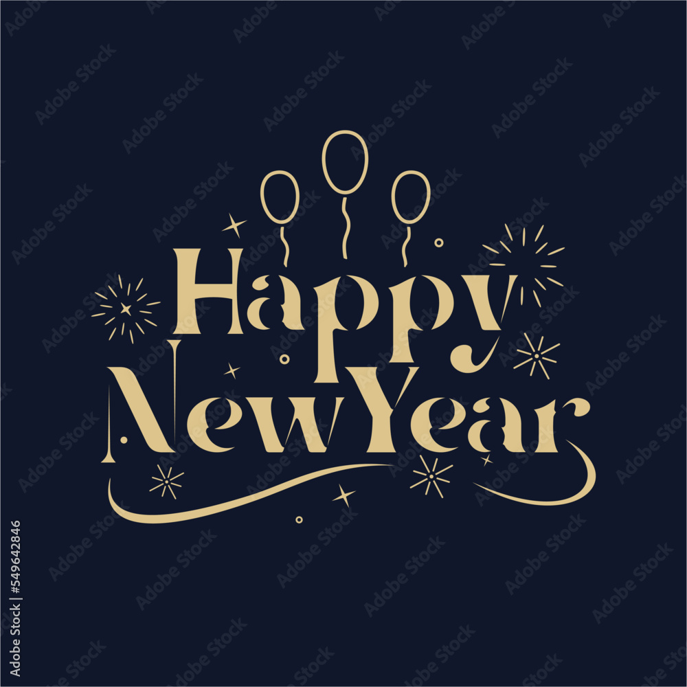Happy new year greeting celebration Vector Happy new year greeting celebration Vector