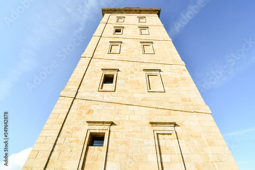 tower of building, photo as a background , in a coruna north spain, galicia, spain, europe , tower of hercules lighthouse