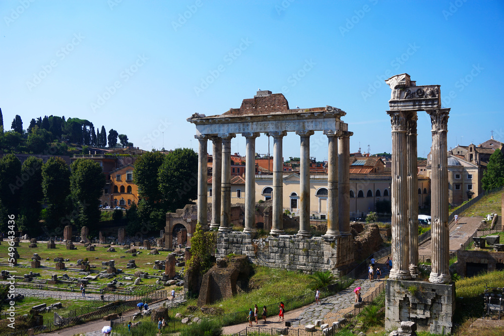 Temple of Saturn, Roman Forum (Forum Romanum), Rome, Italy