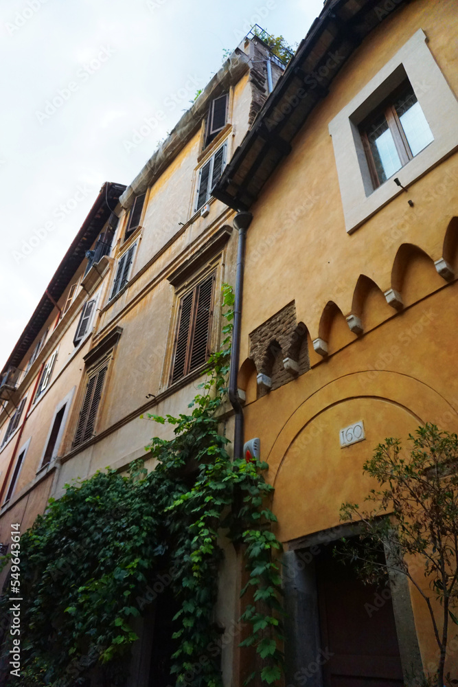 Building facades in Rome, Italy