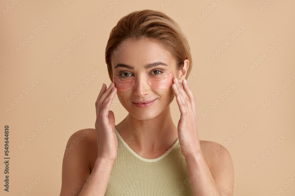 Eye Skin Beauty. Closeup Of Caucasian Woman With Natural Makeup And
