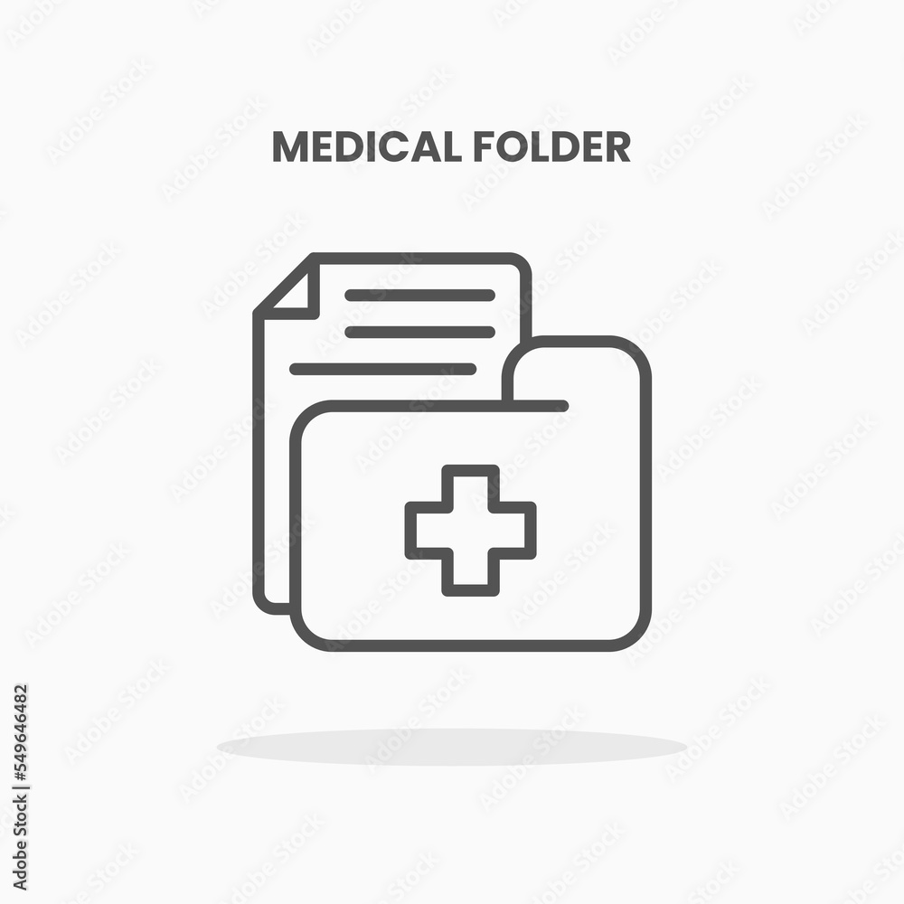 Medical Folder icon vector illustration line style. Great design for web, app and more. Editable Stroke and pixel perfect. Medical Folder icon vector illustration line style. Great design for web, app and more. Editable Stroke and pixel perfect.