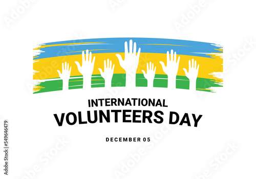 International volunteers day background celebrated on december 5.