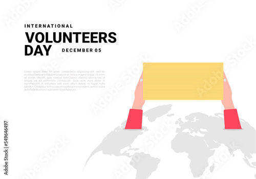 International volunteers day background celebrated on december 5.