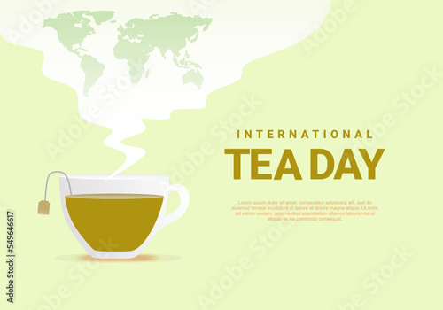 International tea day background celebrated on december 15.