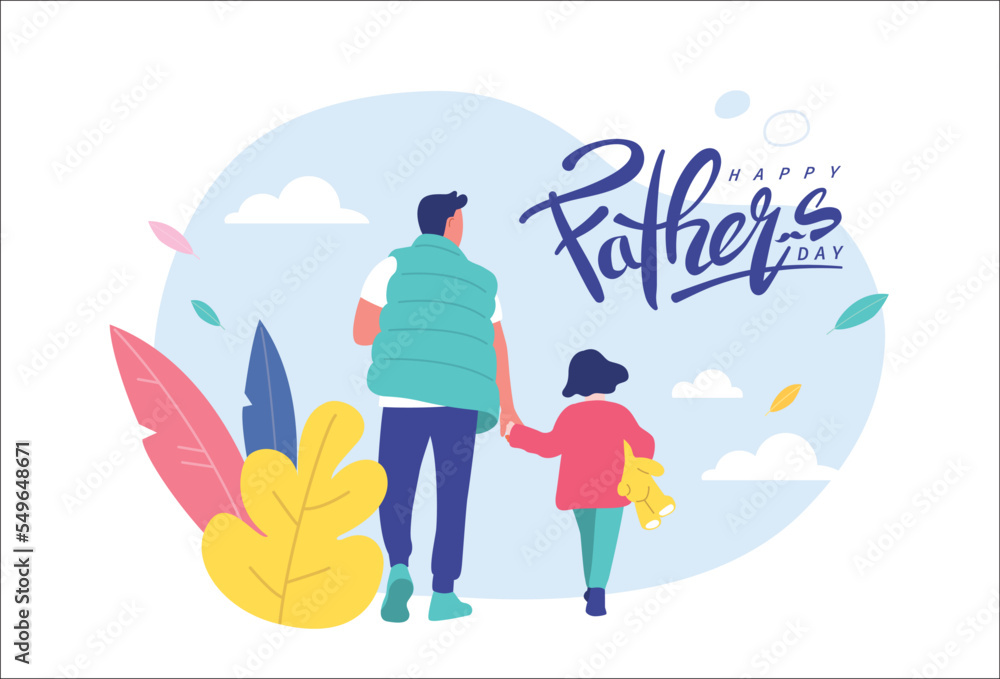 Happy Father's Day. Vector illustration. Happy Father's Day. Vector illustration.