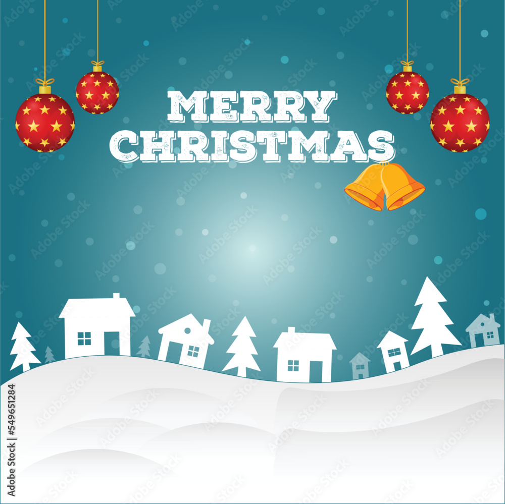 Merry Christmas Background Vector Illustration Graphic