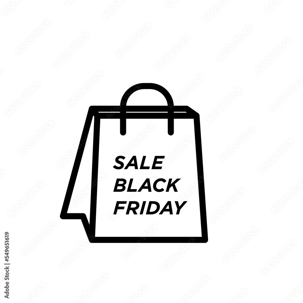 Black friday icon vector logo design template