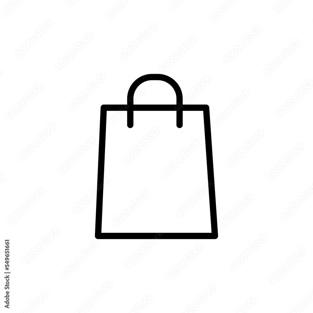 Paper bag icon vector logo design template Paper bag icon vector logo design template