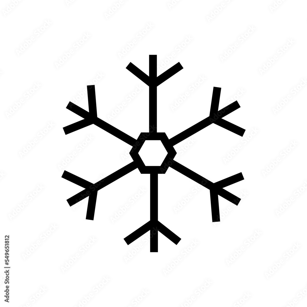 Snowflake icon vector logo design template Snowflake icon vector logo design template
