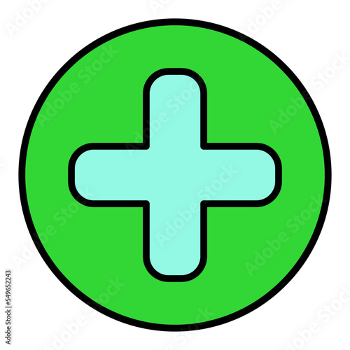 Plus Filled Line Icon