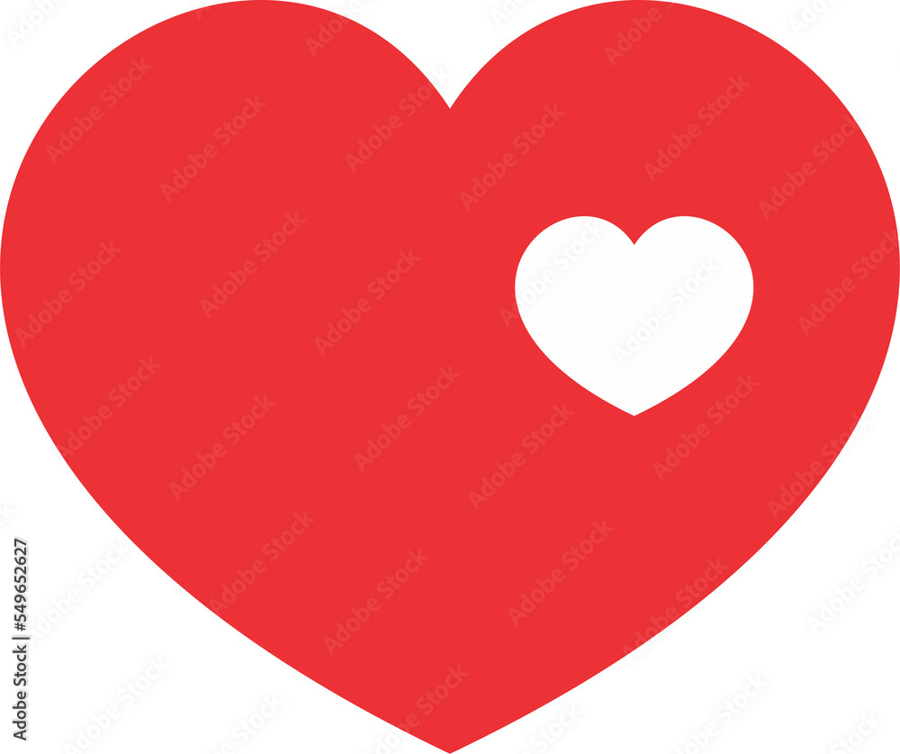 red heart shape PNG 14