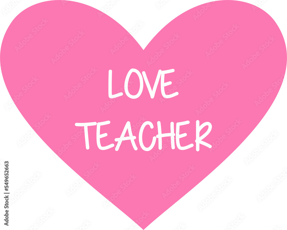 heart pink love teacher PNG 22