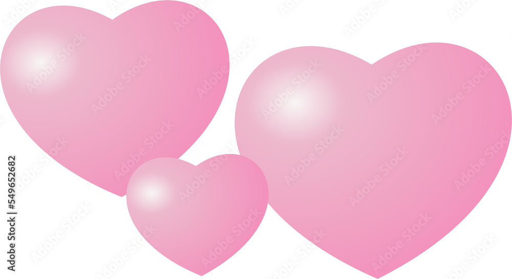 love heart pink 3D PNG 25