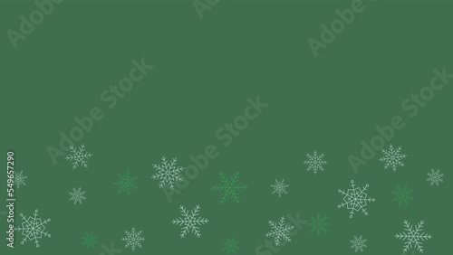 クリスマス背景テンプレート　雪の結晶　横長　16:9