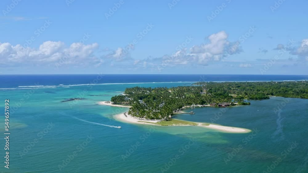 Aerial View of Mauritius Tropical Lush, Sandy Coastline, Turquoise Indian Ocean and Green Rainforest, Drone Shot Aerial View of Mauritius Tropical Lush, Sandy Coastline, Turquoise Indian Ocean and Green Rainforest, Drone Shot