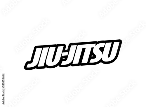 jiu-jitsu vector logo. Brazilian jiu-jitsu sticker Jiu-jitsu wordmark for t-shirt.
 photo