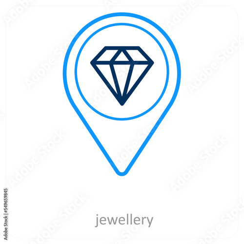 Jewellery and location icon concept Free Download Jewellery and location icon concept - GFXLoad