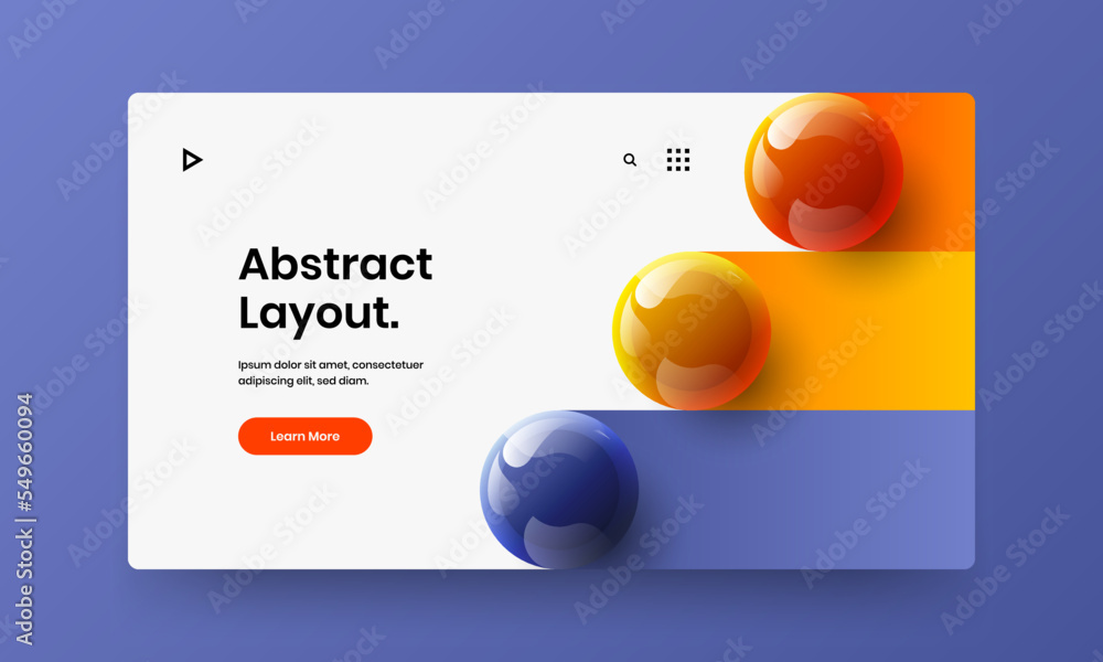 Premium company identity vector design illustration. Abstract 3D spheres book cover concept. Premium company identity vector design illustration. Abstract 3D spheres book cover concept.