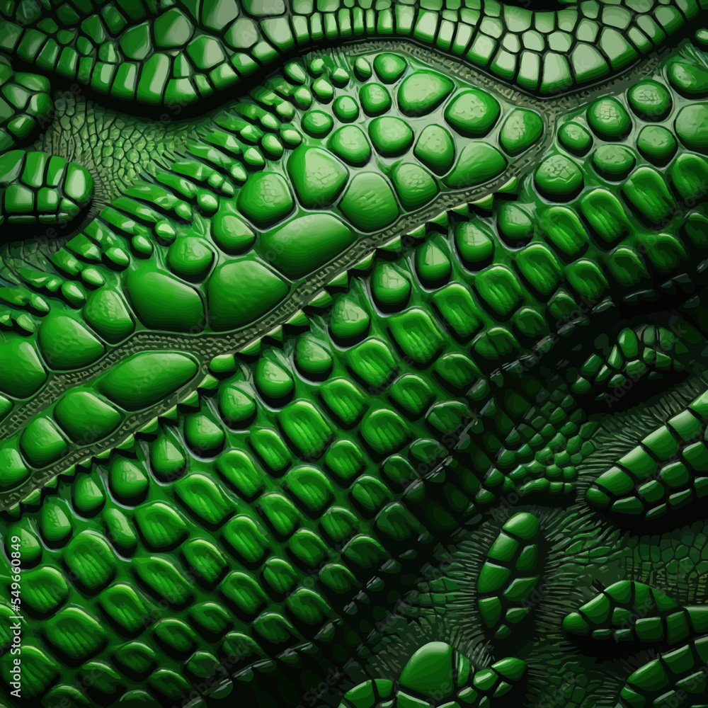 green crocodile skin