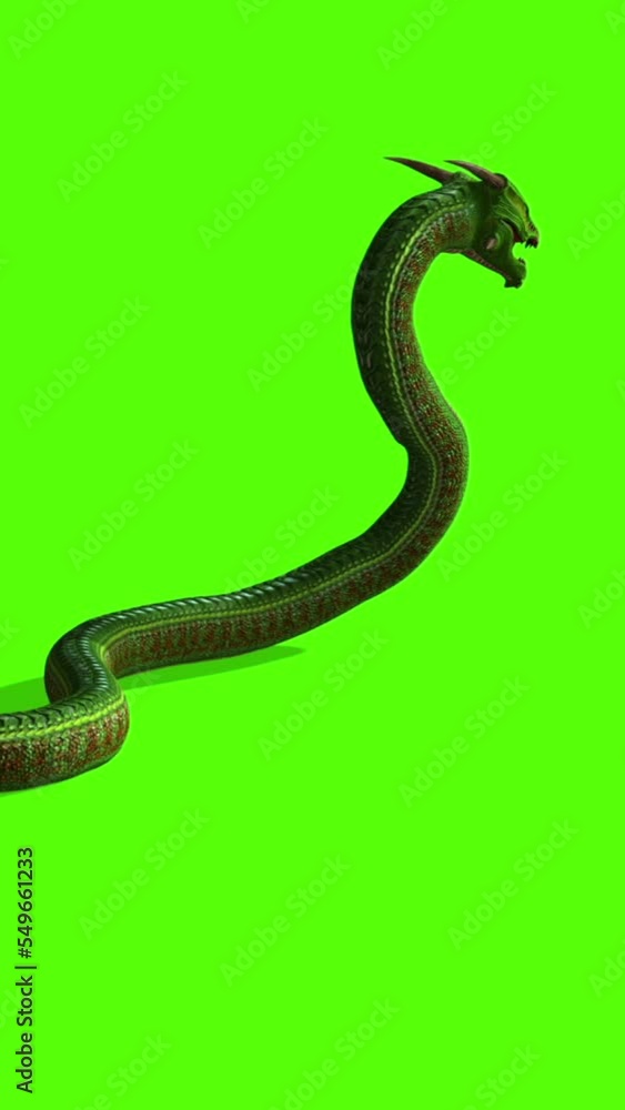 vertical video animation of Snake attack - Python Green Screen Stock ...