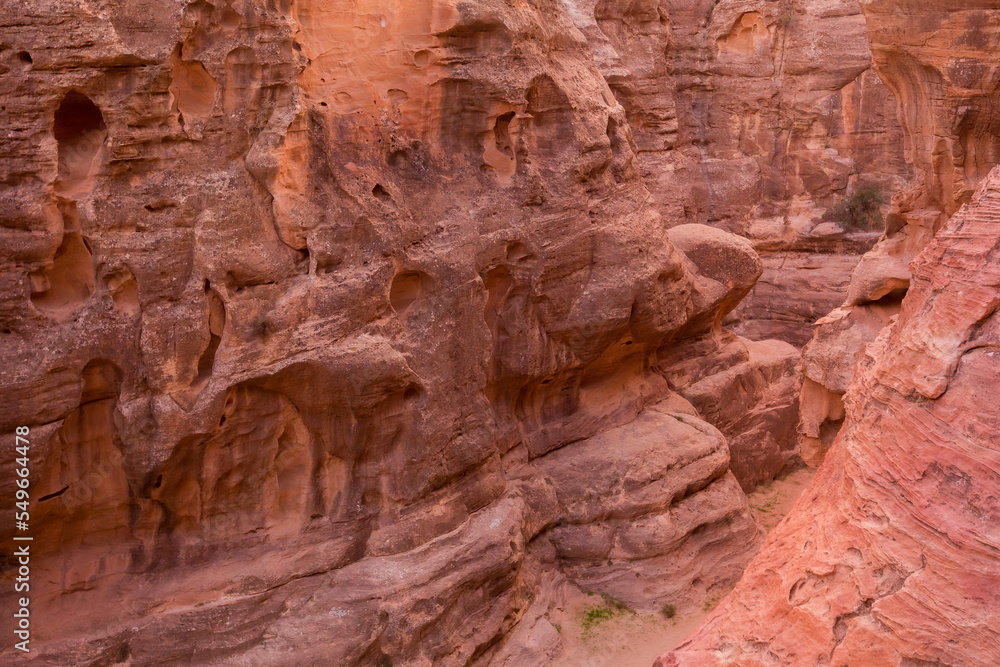 Wadi Musa, Jordan rocks view at Little Petra, Siq al-Barid