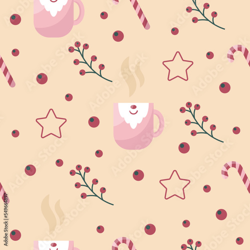 seamless winter pattern for textiles