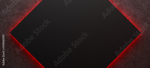 Fototapeta Naklejka Na Ścianę i Meble -  Ultra hd red neon light Black background abstract 3d texture black pattern background wallpaper,  3d rendering.