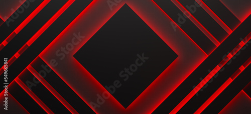 Fototapeta Naklejka Na Ścianę i Meble -  Ultra hd red neon light Black background abstract 3d texture black pattern background wallpaper,  3d rendering.