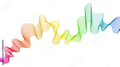 Abstract backdrop with wave gradient lines