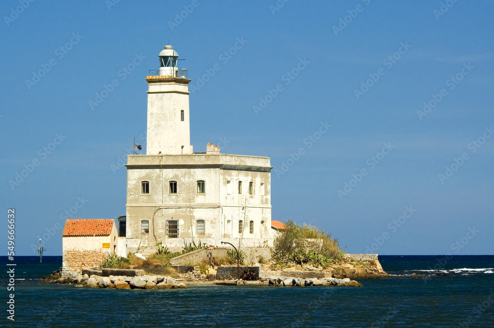 Isola di Bocca  lighthouse, Olbia, Sardinia, Italy, Europe