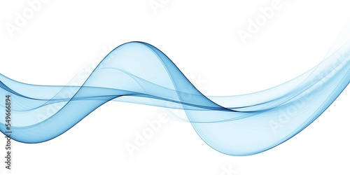 Blue abstract lines swoosh wave Smooth wave border background Wave blue flow © gojalia