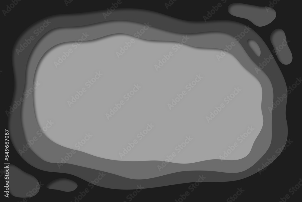 Abstract black background paper cut design shape frame wallpaper art grey Abstract black background paper cut design shape frame wallpaper art grey