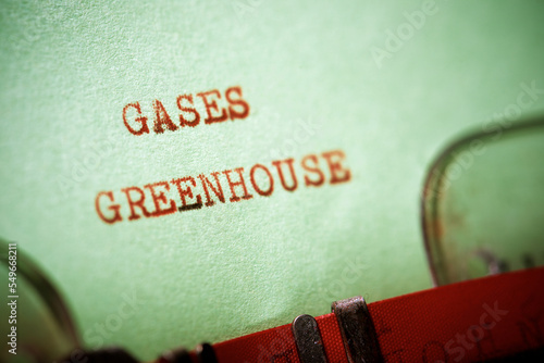 Gases greenhouse concept