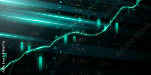 business vector illustration design Stock market charts or Forex trading charts for business and finance ideas.