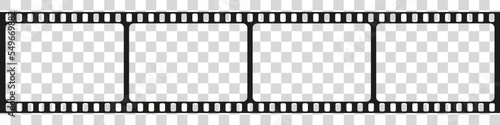 Filmstrip. Video film strip roll. Filmstrip classical frames. Blank photo frames