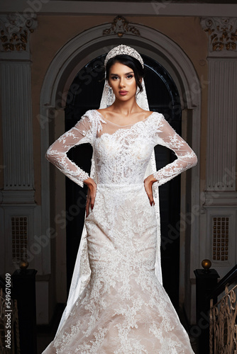 Elegant bride in a wedding dress