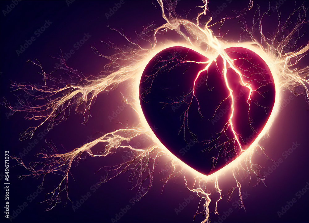 Falling in love is like getting a lightning bolt stuck in your heart