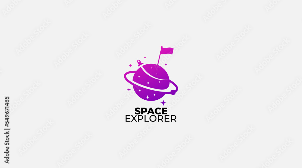 space explored logo Design Vector space explored logo Design Vector