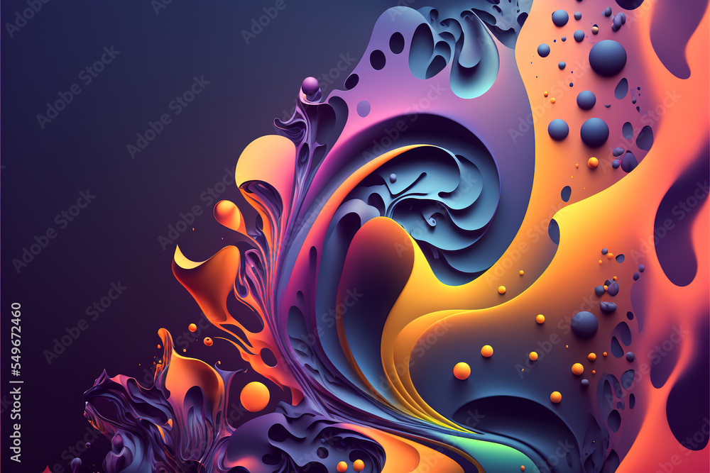 Colorful abstract wallpaper background. Generative AI.