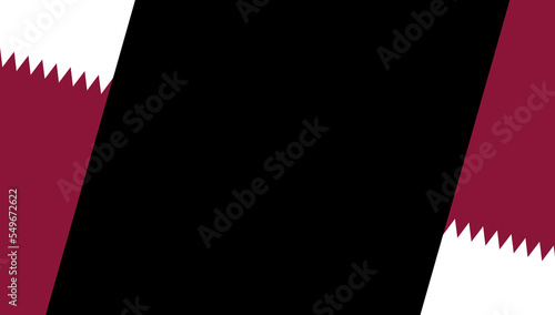 Qatar flag flying on white background