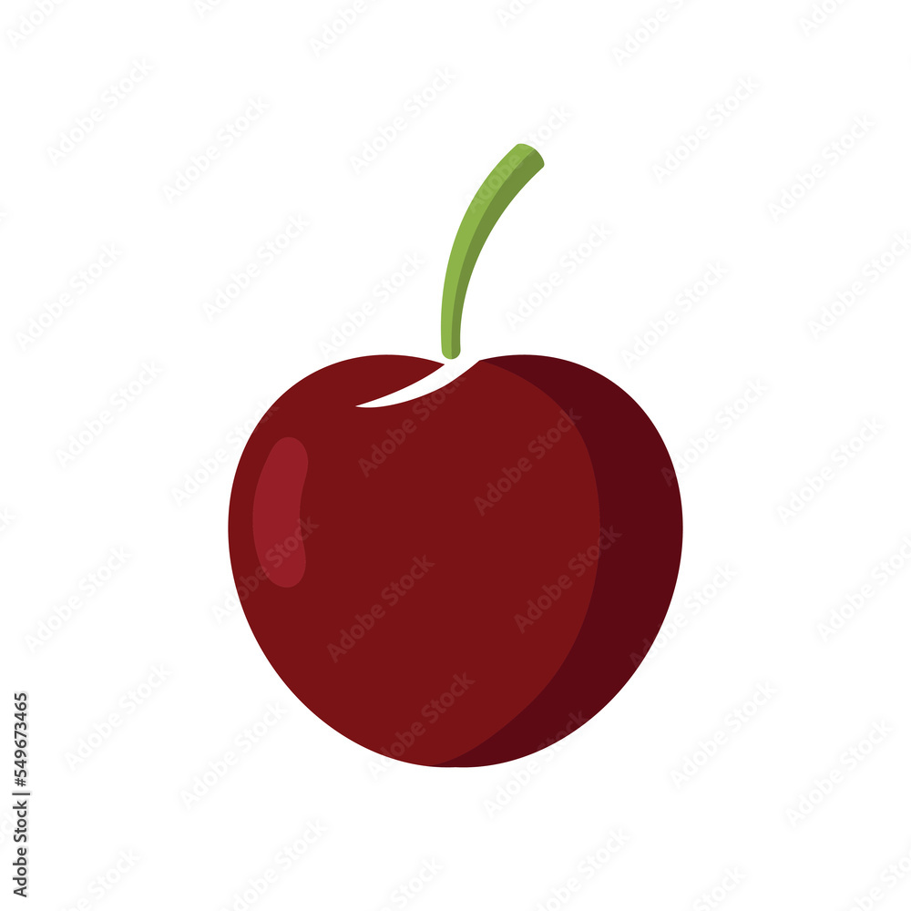 cherry fruit icon vector design template in white background cherry fruit icon vector design template in white background
