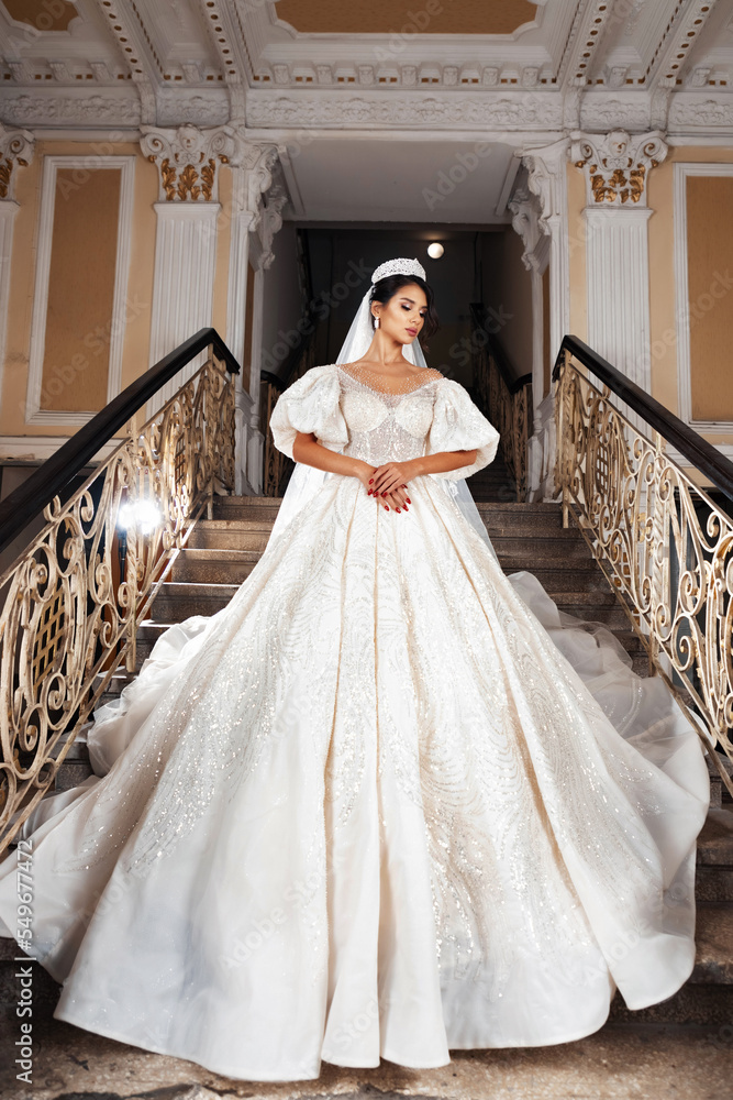 Fototapeta premium Elegant bride in a wedding dress